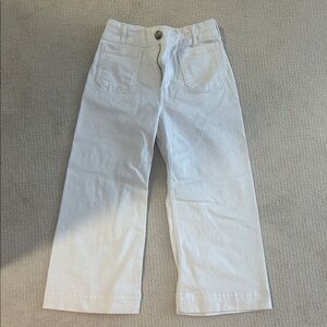 The Colette crop High-Rise Wide Leg Jeans by Maeve in White Size:29P